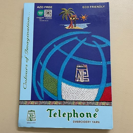 Neelam's Telephone Thread Shade Card, Complete 600 Color Samples for Professional Embroidery - Etsy