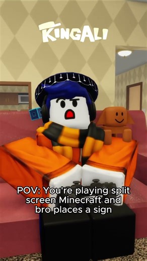Placing a sign in split screen 💔#kingalithefourth #roblox #animation