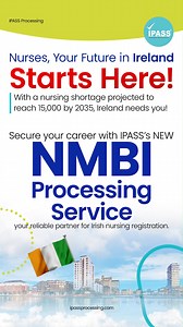 🌟 Thinking of nursing in Ireland? Don’t worry—we’ve got your back! 🩺💼 IPASS Processing simplifies your Board of Ireland registration, handling every detail with care. Let us make your transition smooth and stress-free. Your Irish dream is closer than you think! ✨ #NursingInIreland #IrishNursingPathway #IPASSIreland #RNAbroad #NursingGoals | IPASS Processing
