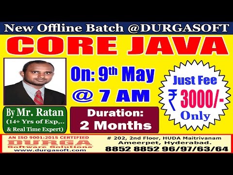 CORE JAVA Offline Training @ DURGASOFT