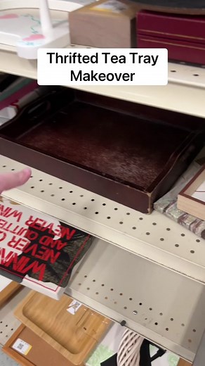 Sweepstakes DIY Gift Idea: Thrifted Tea Tray Makeover! #BEHRAmbassador This was such a fun project using edge banding and @BEHR PREMIUM Stain & Poly and Urethane Alkyd Enamel (which is my go-to for cabinets and trim because it’s self-leveling!). I think my sister will love this!!! Want to DIY a gift? I’ve teamed up with BEHR so you can enter for a chance to win a $500 Home Depot gift card: ✅Follow me and @BEHR Paint ✅Comment #WinBEHR and tell me who you want to DIY a gift for! Ends 12/18/23 at 1