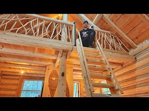 Twig Railing & Ladder + Wildfires in Canada! / Ep106 / Outsider Cabin Build