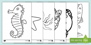 Friendly Sea Creatures Colouring