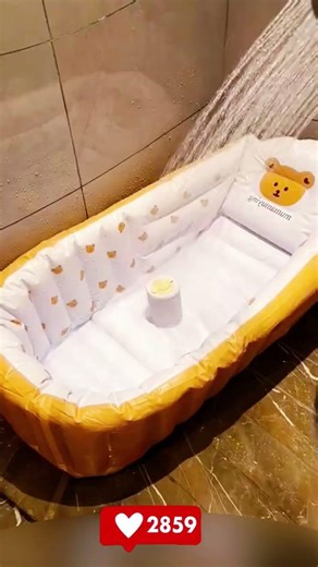 Inflatable Pool Hack 👶✨! Baby Bathing Made Easy ✅🏠