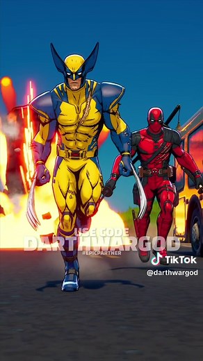 Deadpool and Wolverine Shake on It - Marvel X-Men Fortnite Gameplay
