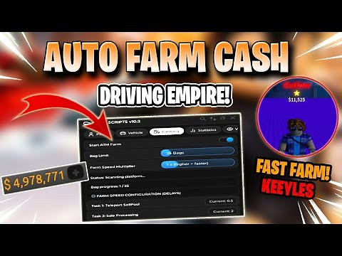 DRIVING EMPIRE SCRIPT *NO KEY* AUTO FARM MONEY, AUTO ROB, MAX SPEED & MORE ✅🏎️