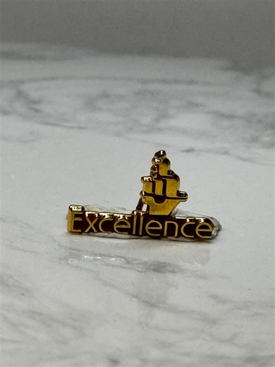 Vintage Excellence Lapel Pin: Gold Tone Enamel - Corporate Award Accessory - Etsy