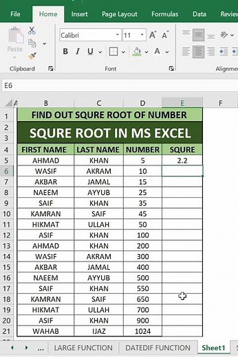 MS Excel SQRT Function. Calculate Square Root Fast