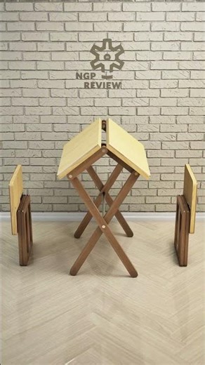 DIY Dining Table Design Concept. Folding Table and Chairs for Two