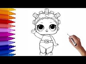 Drawing and Coloring LOL Doll || How to draw Lol Surprise Doll