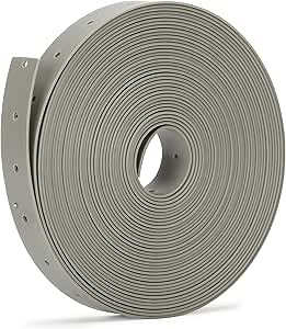 Plastic Hanger Strap 3/4 Inch x 30 FT Reinforced Flexible Hanger Strap for Pipe & Ducts Securing in Plumbing & HVAC, Gray