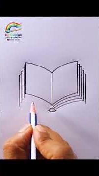 Open Book Drawing Easy Step by Step | How to Draw a Book for Beginners