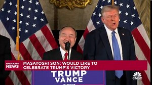 SoftBank CEO: My confidence in the U.S. economy has 'tremendously increased' with Trump's victory