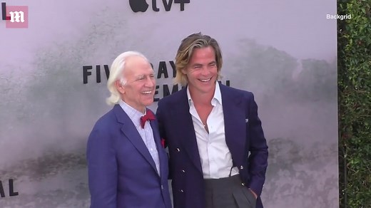Chris Pine supports his dad Robert Pine at Five Days at Memorial LA premiere