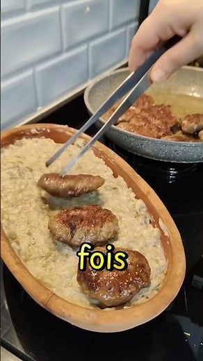 Grilled eggplant puree, meatballs & gratin