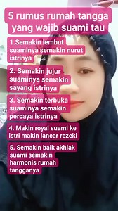 5K views · 120 reactions | Para suami wajib tau 5 rumus ini #reelsfyp #viral #rumahtangga #fbpro | Diana Mariana | Facebook