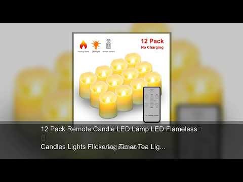 12 Pack Remote Candle LED Lamp LED Flameless Candles Lights Flickering Timer Tea Lights Easter