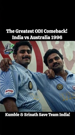 The Greatest ODI Comeback! Srinath & Kumble's Epic 9th Wicket Stand | IND vs AUS 1996 Titan Cup