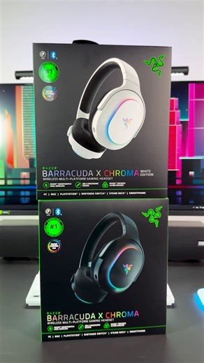 🎧 El Razer Barracuda X Chroma es tus auriculares gaming todoterreno para casa 🖥️ y para llevar 📱 Disfruta de la libertad inalámbrica con baja latencia gracias a Razer HyperSpeed y Bluetooth, iluminación RGB espectacular 💡 y hasta 70 horas de batería 🔋 Disponible en colores con estilo, también en versión transparente 👀✨ #Madewithblade #razer #gaming #gamingsetup #learnontiktok | Razer