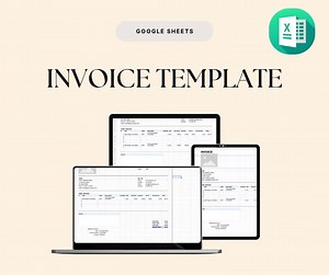 Invoice Template Google Sheets – Automated Freelance Billing Spreadsheet – Printable PDF, Small Business Invoice Generator, Instant Download - Etsy