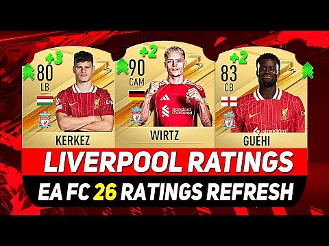 LIVERPOOL PLAYER RATINGS IN EA FC 26! ✅😲ft. WIRTZ, KERKEZ, GUÉHI...etc