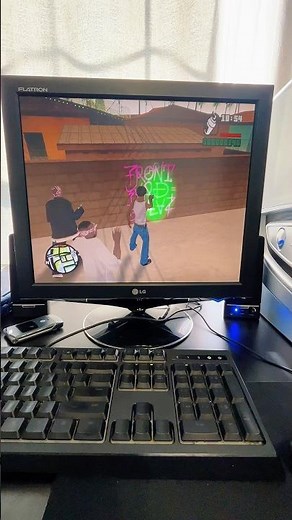 Playing GTA San Andreas on my retro Alienware setup #grandtheftauto #sanandreas #gtacommunity