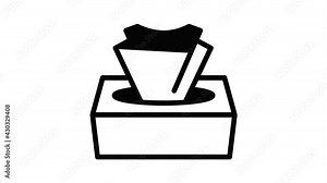 Towel pack icon animation outline best object on white background