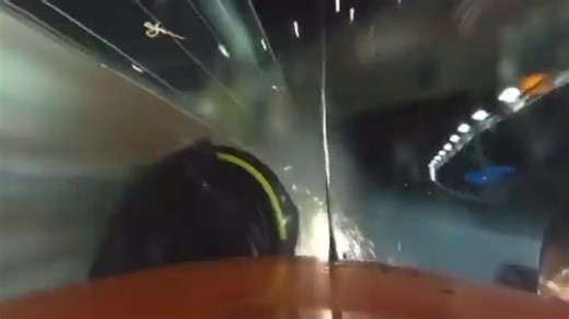 New on-board video of Norris’ terrifying 180mph Vegas crash leaves fans stunned