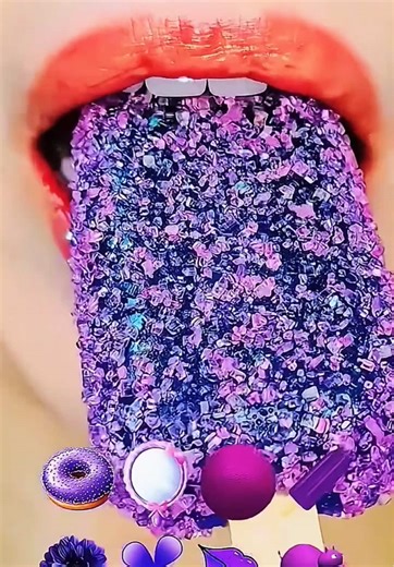 Crunchy candy Asmr challenge satisfying video #asmr #satisfyingvideo #crunchy #challenge #purple