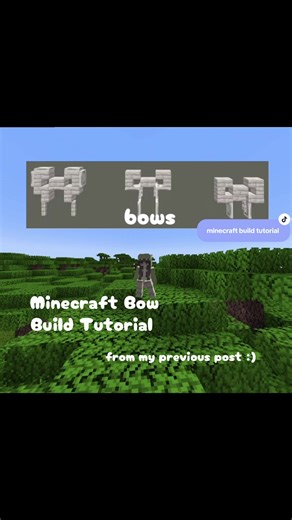 Bow Minecraft Build Tutorial for you lovely world! I enjoy making these :) i love adding cutesy bows #minecraftbuilds #minecraftbuilding #coauette #fyp #minecraft