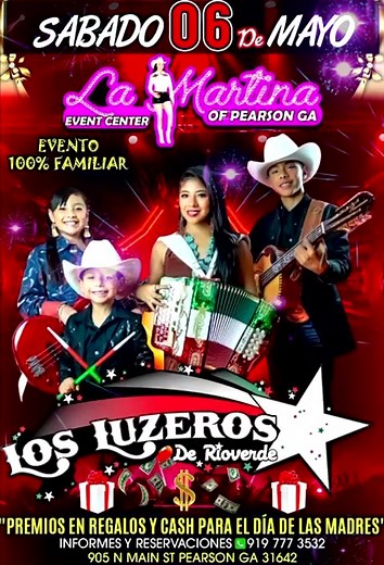 Sábado 6 de Mayo en Pearson GA #losluzerosderioverde | Los Luzeros De Rioverde