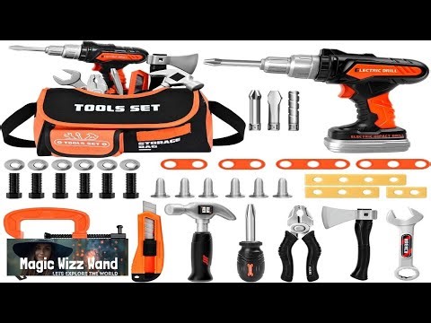 Kids Tool Sets with Portable Bag Toddler Tool Set with Electric Drill