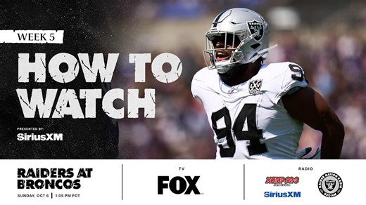 How to watch, listen to and livestream Raiders at Broncos