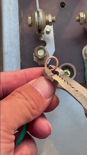 A small tip for securing wires on a bolt and tightening safely with a nut #electrical #wiringtips