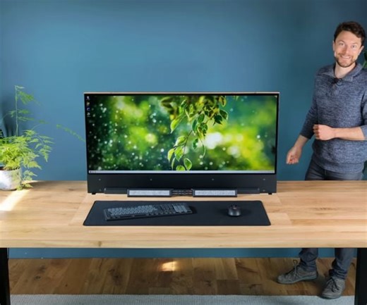 This Custom Made PC Hides The Entire Setup Inside a Wooden Desk