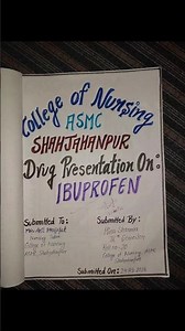 Drug Presentation on :: Ibuprofen #pharmacology #medicalknowledge #studymotivation #study