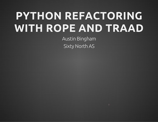 Python refactoring with rope and traad