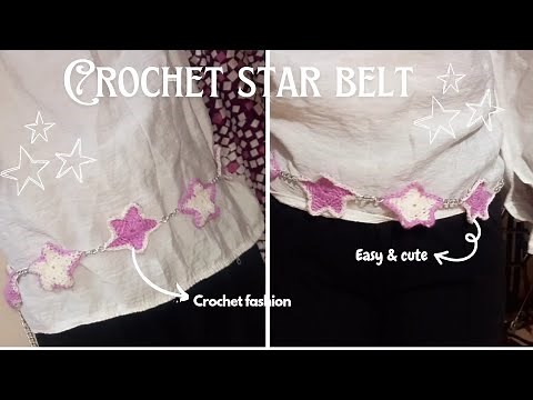 Crochet Star Belt ✮⋆ | crochet fashion | beginner friendly | easy & cute