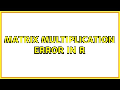 Matrix Multiplication error in R