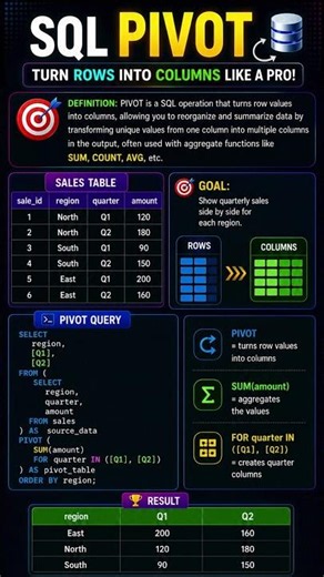 SQL PIVOT Rows → Columns in 35 Seconds.