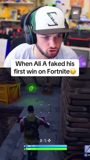 Ali A's First Fortnite Win Fakeout