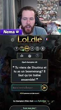 twitch.tv/Nema - I'll never get it... (loldle 13) #lol #loldle #leagueoflegends