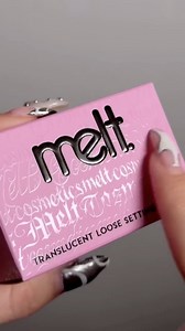 Soft sounds and soft pink 💖 Barely Blushing is a translucent, sheer pink loose setting powder with a lightweight feel that instantly brightens and corrects dullness ✨ Shop NOW at meltcosmetics.com | Melt Cosmetics