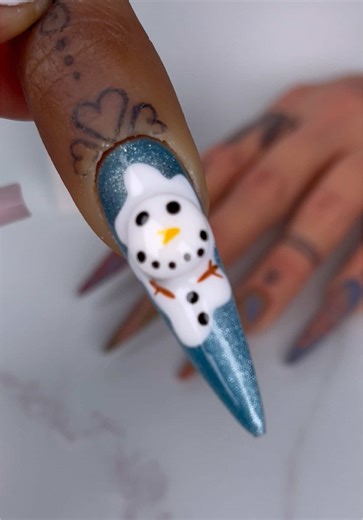 Easy Melted Snowman Nail Art Tutorial