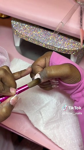 Acrylic Application 🎀☁️🫧 #acrylicnails #shortnails #acrylicapplication #acrylics #nailsoftiktok #nailtutorial #acrylicpowder #shortacrylicnails