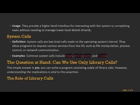 Can We Write a Program Consisting Only of Library Calls?