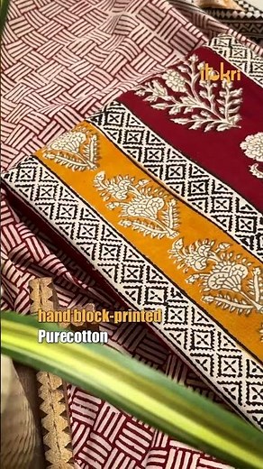 Bagh Print Cotton Dress Materials | Traditional Hand Block Prints
