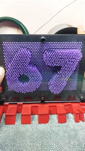 the process of making three-dimensional numbers 6 7 #numbers