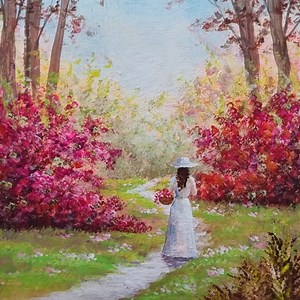 Flower Garden Acrylic Painting Tutorial Step by Step #Flower #Garden #Acrylic #Painting | Zil Acrylic Painting