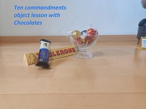 Ten commandments object lesson through chocolates for Sunday school